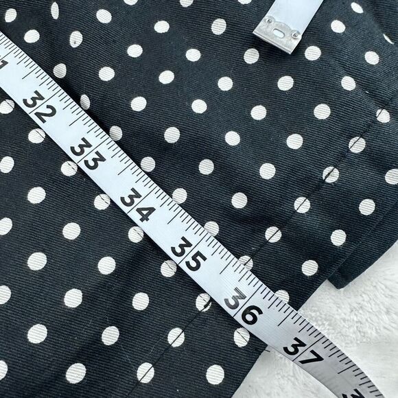 Tally Ho Outerwear Women's 10 Black And White Polka Dot Trench Coat 100%‎ Cotton - Picture 5 of 11
